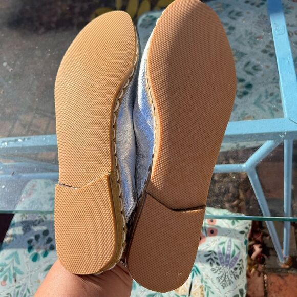 Nida Lu Handmade Antalya Metallic Leather Mules NWT - Picture 7 of 8